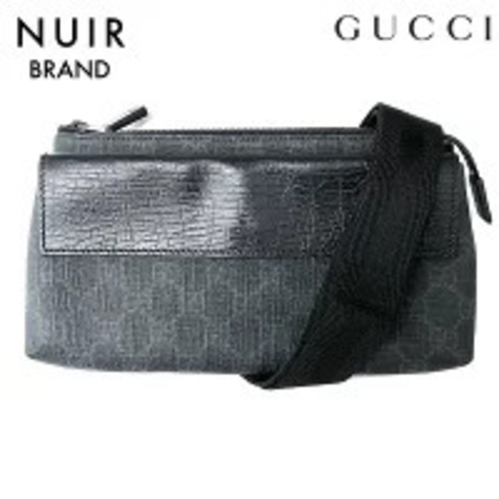 Gucci GG Supreme Belt Bag Waist Leather Black Pouch